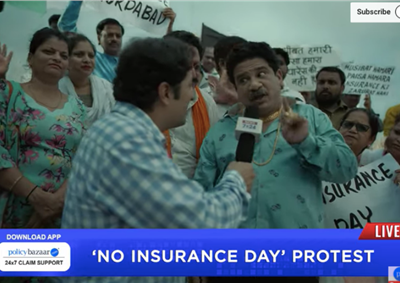 Policybazaar.com protests against uninsured Indians